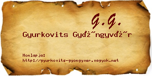 Gyurkovits Gyöngyvér névjegykártya